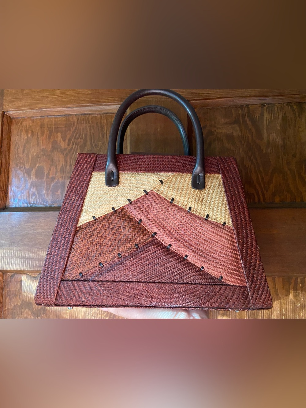 “Victoria” Tapered Patch Handbag From My Native Bags Collection. 🍃